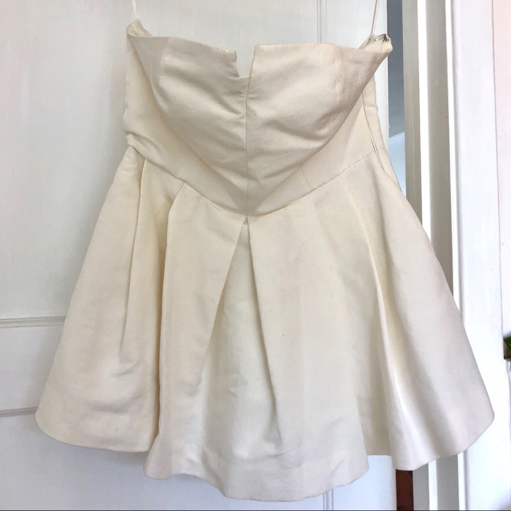 Elizabeth and James Peplum Strapless Top